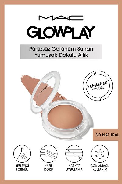 M.A.C Glow Play Soft Textured Blush-So Natural