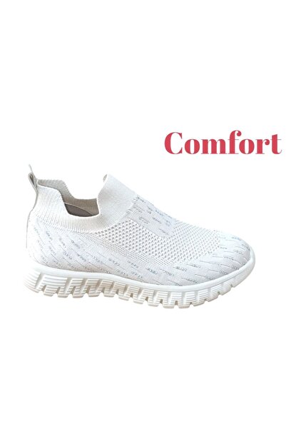 DİVAMOD Divamod 502 Ženska bež pletenina Sa kamenčićima Udobnost sa memorijsk...