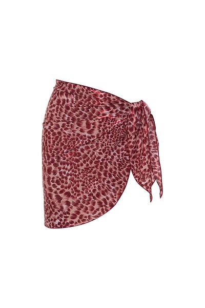 AQUELLA Lame Patterned Fuchsia Tie Pareo