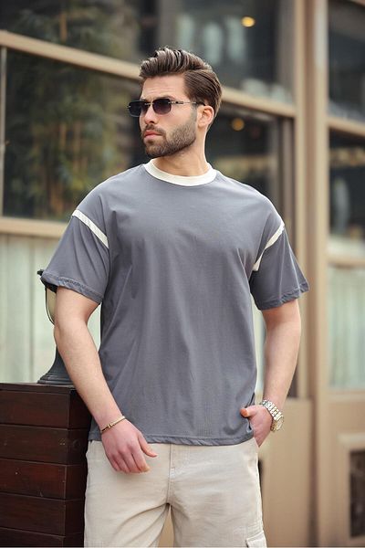 Madmext Ανδρικό μπλουζάκι Smoked Crew Neck Regular Fit E7126