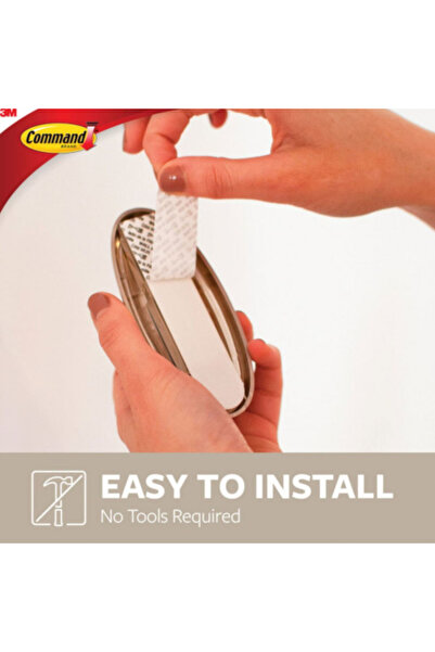 COMMAND Traditional Damage-Free Hanging Self Adhesive Plastic Hook Large