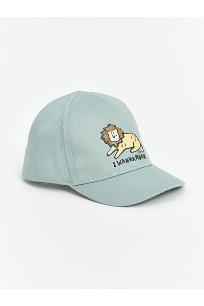 LC Waikiki Lcw Baby Green Lion Printed Baby Boy Cap Hat