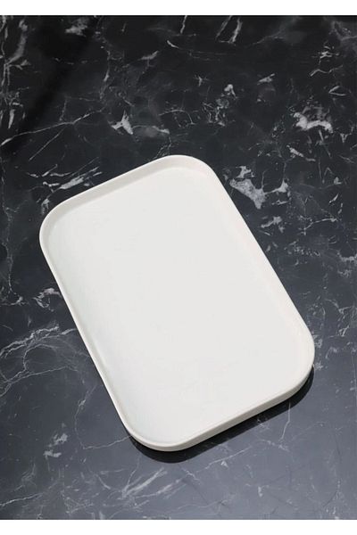 MİEN Mien 2 Pieces Porcelain Rectangular Serving Plate