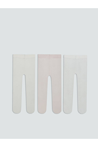 LC Waikiki جوارب طويلة كلاسيكية للبنات من فريزن ستور، 3 قطع