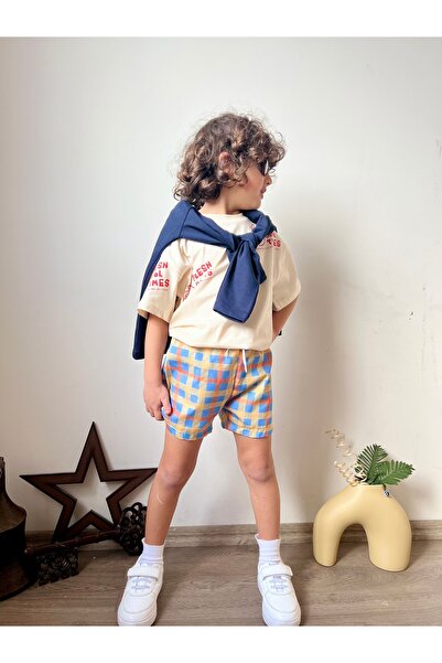 DİVİSTA Unisex Children's Multicolor Patterned Shorts