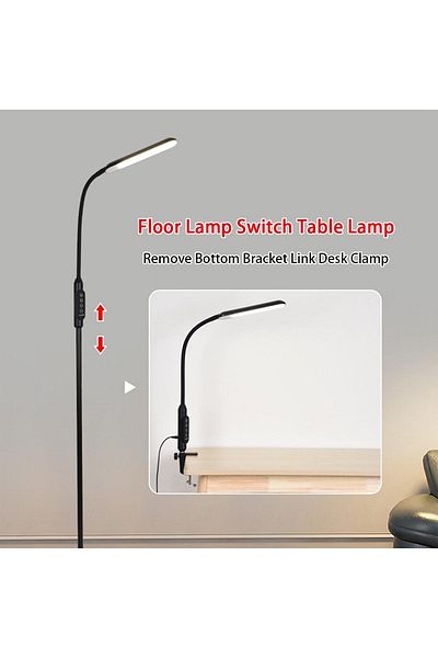COOYA LED Floor Lamp, Adjustable Stepless Colors, with Remote & Touch Control for Bedroom, Office