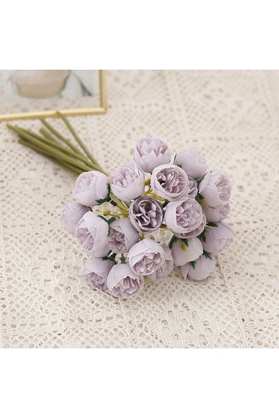Choice Purple 27 Heads Artificial Flowers Silk Peony Hua Plastic Beautiful Home Table Decoration Photograph