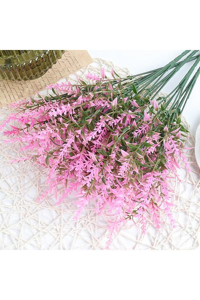 Choice Pink Artificial Flower Plastic Lavender Fake Plant Wedding Home Garden Decoration Bridal Bouquet Pho