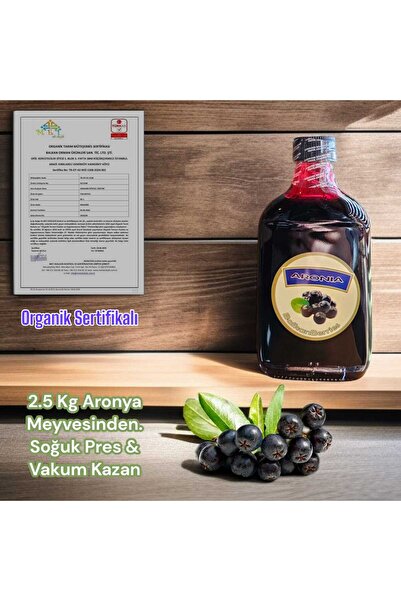 balkanberries Organik Sertifikalı Aronya Özütü 270 Gr. (ARONİA) Soğuk Pres & ...