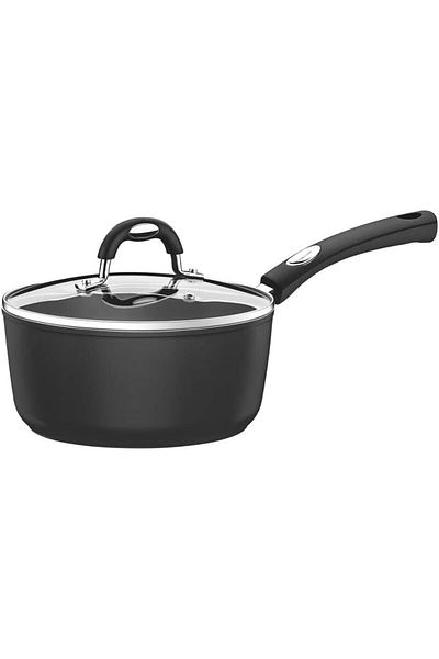 TRAMONTINA Since 1911, Made In Brazil - Monaco Induction 18cm 2l Black Aluminum Saucepan