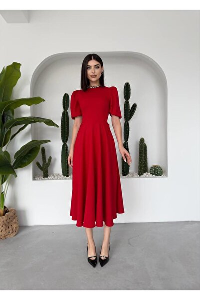conconmoda Viki Midi Boy Kloş Elbise