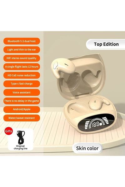 Choice khaki Wireless Sports Bluetooth Headphones Highend Tws Dual Ear Sleep In Ear Md538 Mini Painless Cal