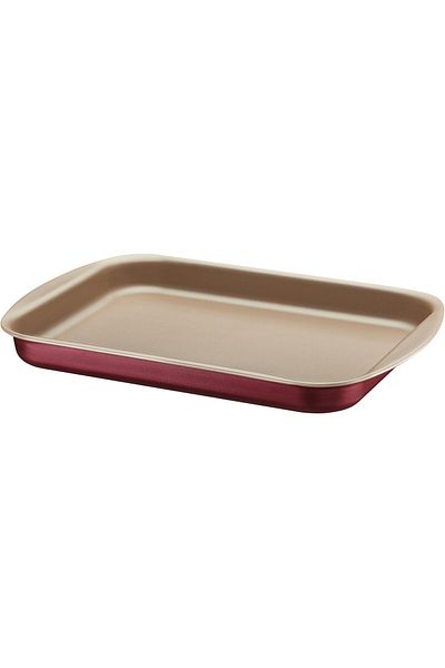 TRAMONTINA Since 1911, Made In Brazil - Brasil 34cm 2.9l Red Aluminum Flat Roasting Pan