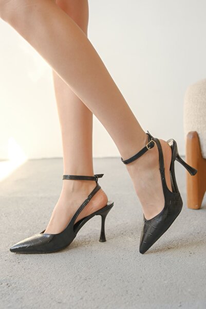 GOFFSHOES Ženske Montana - Cipele sa tankom petom u crno-croco stilu