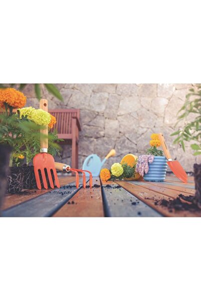 TRAMONTINA Since 1911, Made In Brazil - 3-pieces Garden Tool Set - Garden Trowel Garden Fork Cultivator