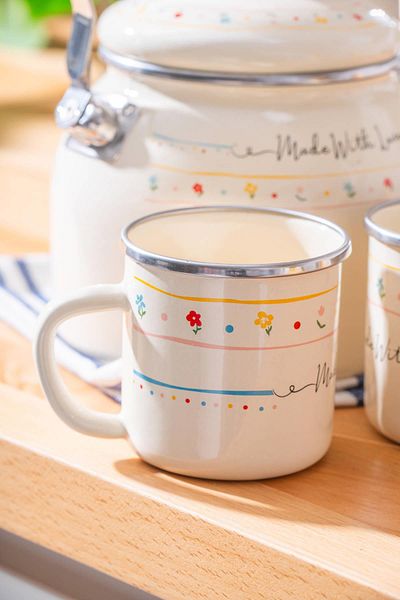 ACAR Made with Love Swan Model Enamel Teapot Set - 2.5 L