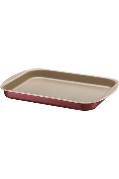 TRAMONTINA Since 1911, Made In Brazil - Brasil 28cm 2l Red Aluminum Flat Roasting Pan