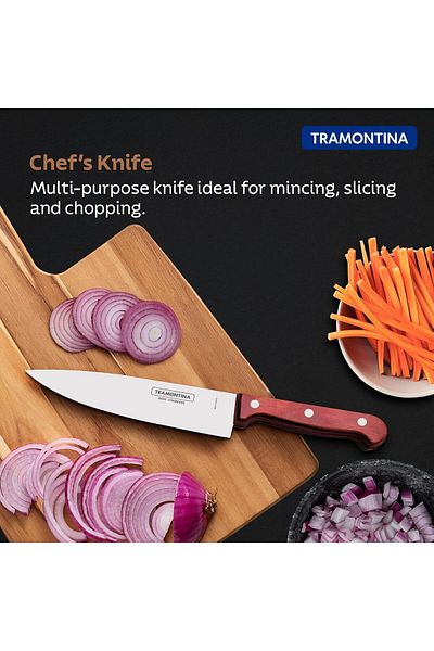 TRAMONTINA Since 1911, Made In Brazil - Polywood 6 Inches Chef Knife With Stainless Steel Blade