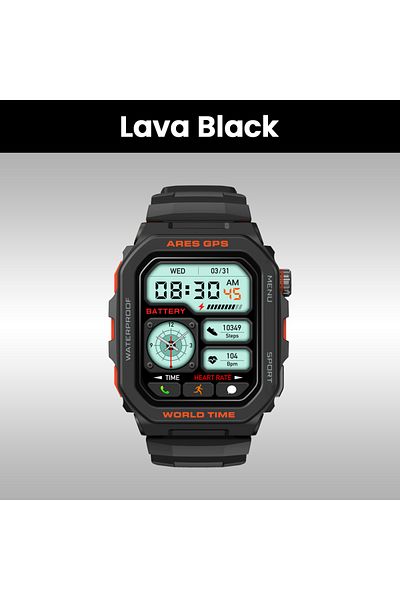 Zeblaze Lava Black New Zeblaze Ares GPS Smart Watch Built-in Alexa & GPS Bluetooth Phone Calling Smartwatch