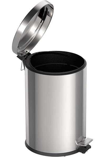TRAMONTINA Since 1911, Made In Brazil - 20l Stainless Steel Pedal Trash Bin With A Removable Internal Bucket