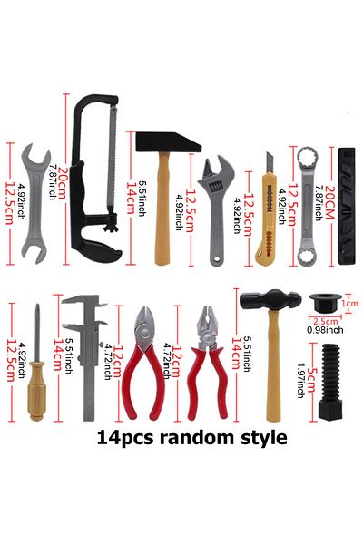 Choice 1set 14pcs/set Random Style Simulation Repair Drill Tools Children Pretend Play Toys Plastic Mainten