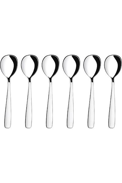 TRAMONTINA Since 1911, Made In Brazil - Amazona 6 Pieces Stainless Steel Sugar Spoons With High Gloss Finish