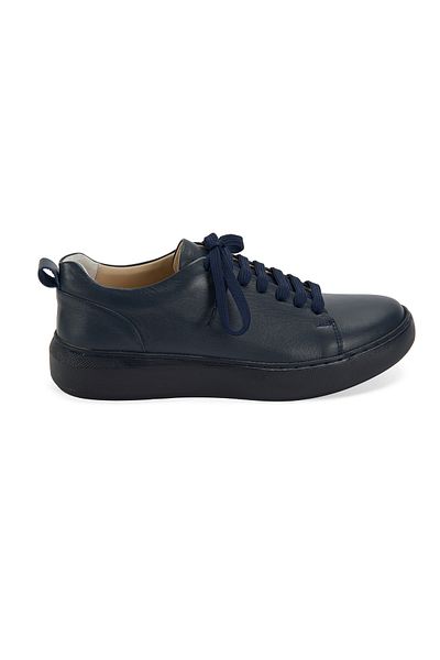 Desa Pantofi sport din piele albastru bleumarin de damă