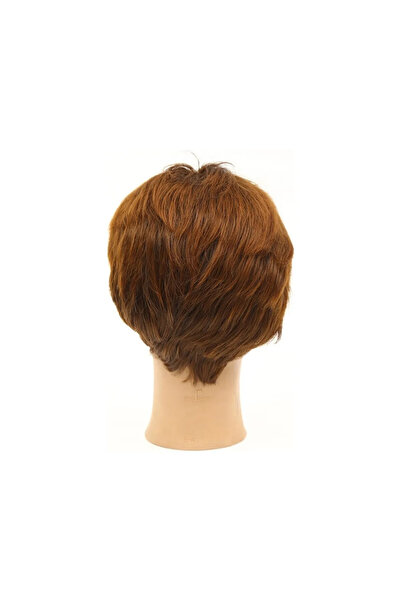 CREST E-TİCARET Short Hair! !! Men's Synthetic Short Length Wig Product Length: 25 – 30cm Product Weight: 110 – 120Gr.Copper