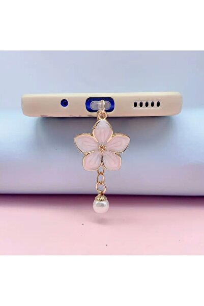 Qans Bilisim İncili Beyaz Çiçekli İphone (5-14Pro Max)Girişli Telefon ve Ciha...