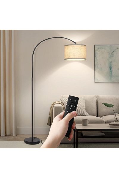 COOYA مصباح أرضي مع جهاز تحكم عن بعد، لغرفة المعيشة مع لمبة قابلة للتعتيم، مصباح أرضي طويل