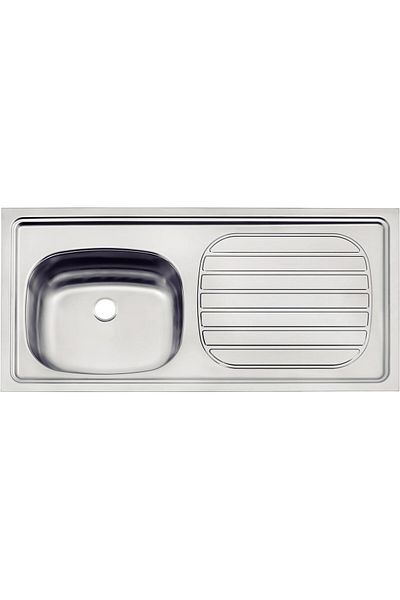 TRAMONTINA Since 1911, Made In Brazil - Filo 100x50cm 40 R Stainless Steel Lay-on Sink
