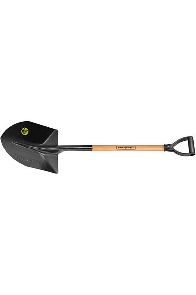 TRAMONTINA Since 1911, Made In Brazil - Round Mouth Shovel,71cm Wood H