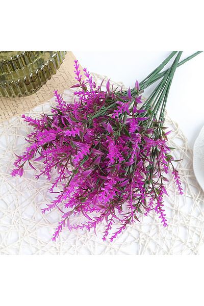 Choice Rose Red Artificial Flower Plastic Lavender Fake Plant Wedding Home Garden Decoration Bridal Bouquet