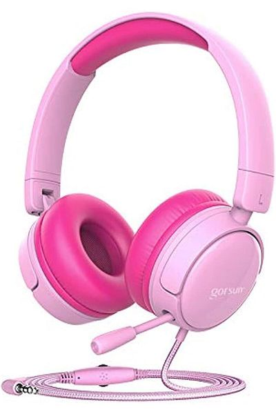 COOYA Kids Headphones Wired with Microphone, Foldable Adjustable,  3.5mm Jack,Fit for iPad/Tablet/MP3/4