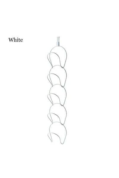 Choice رف تخزين أبيض بخمس خطافات ورف للقبعات وحقيبة وشاح ورف لقبعات البيسبول ...