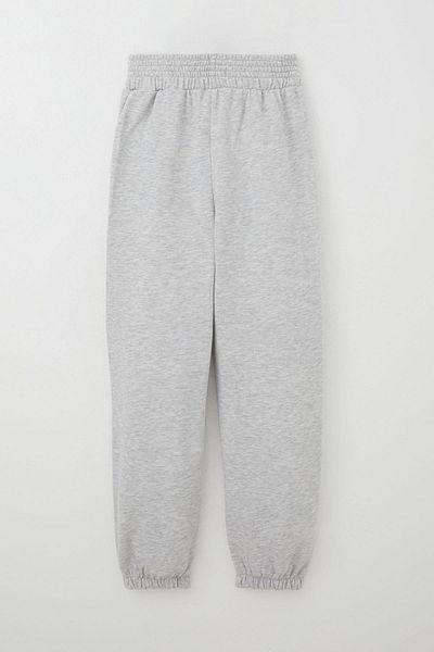 Breeze Girl's Sweatpants with Crest Detail on the Waist and Pearls for Ages 9-14, Light Gray Melange