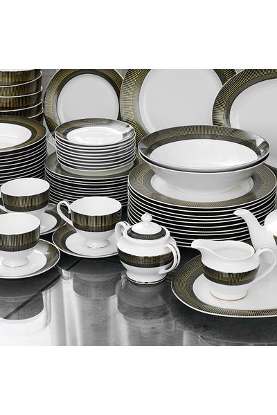 ROYALFORD Premium Bone China Dinner Set, 83 Pcs Set, RF11046