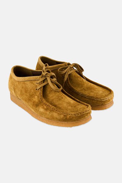 CLARKS Men Standard Wallabee Lace Up Casual Shoes, Khaki