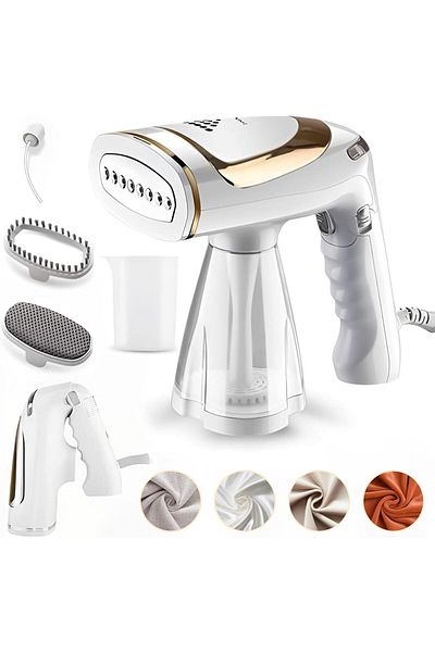 COOYA Steam Iron, 1600W Handheld with 250ml Water Tank, 30 Second Heat-up, Auto-Off for Travel & Home