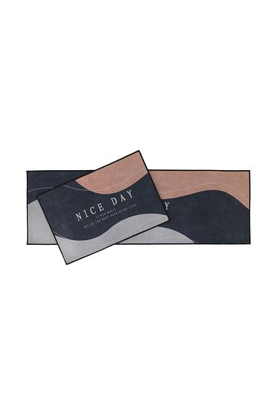 ROYALFORD Door Mat Set with Polyester Surface- RF12472/ Pack of 2