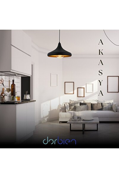Avonni Av-4106-m8-bsy-36 Siyah Boyalı Modern Avize E27 Metal 36cm
