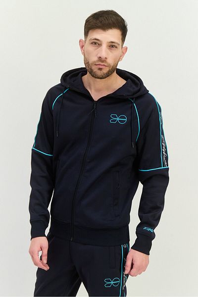 Crosshatch Men 2 Piece Brand Logo Tracksuits Sets, Navy