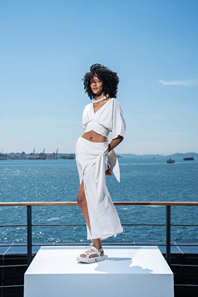 VDR Kadin Krem Bluz 15345