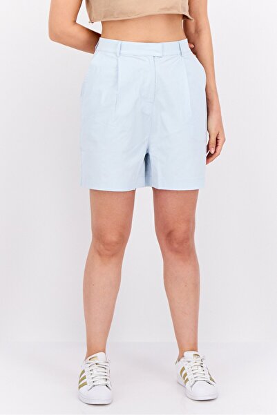 Lyle & Scott شورت شينو مطرز بشعار نسائي، أزرق فاتح