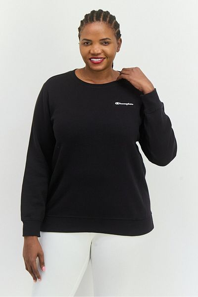 Champion Women Plus Size Long Sleeves Outdoor Sweatshirt, Black