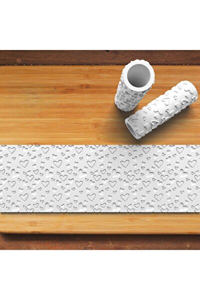 PatatesBaskı Minik Kalpler Desen Doku Rulosu