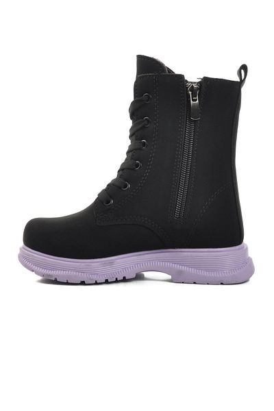WALKWAY Leonis P Black-Lilac Kids Boots