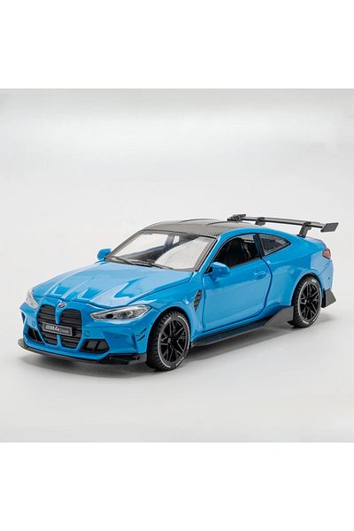 caipo Blue 1/32 Scale M4 Alloy Car Models Metal Diecast Toys Vehicle with Simulation Sound and Light Sport