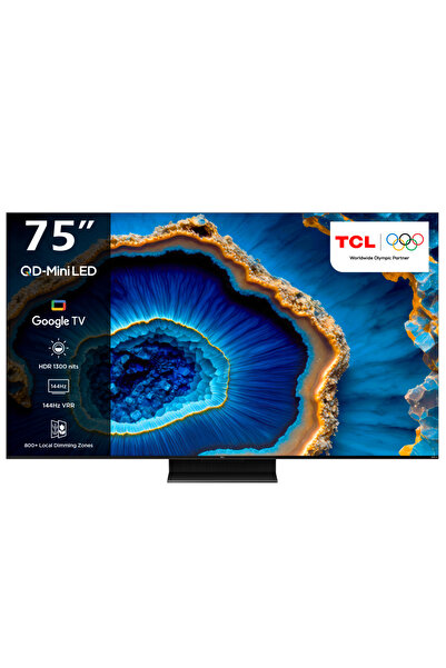TCL 75C755 75" 190 Ekran Uydu Alıcılı 4K Ultra HD Smart Google Mini LED TV