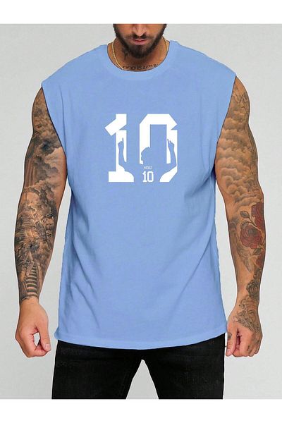 BENROMA 1 tricou este un cadou pentru achiziții de 6 sau mai sus în coș - Tricou fără mâneci cu imprimeu pentru jucător de fotbal